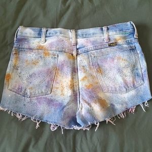 Vintage wrangler space dyed high waisted shorts